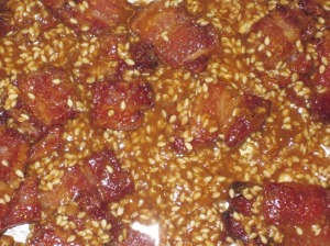 Sesame-Bacon Brittle